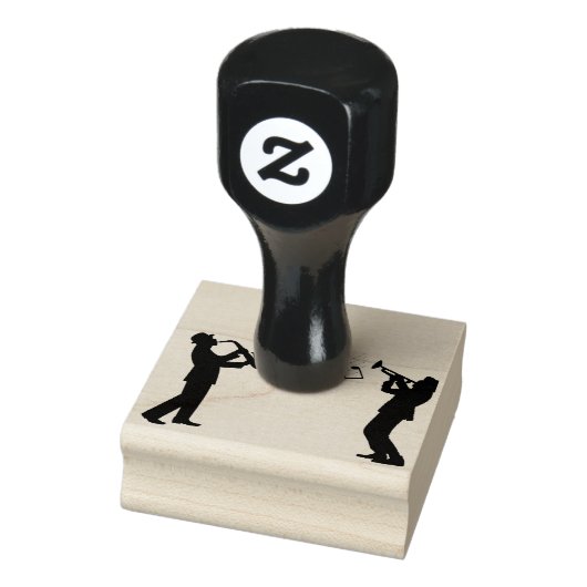jazz silhouette musicus trumpet 	rubberstempel (Stempel)