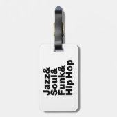 Jazz & Soul & Funk & Hip Hop Bagagelabel (Achterkant verticaal)