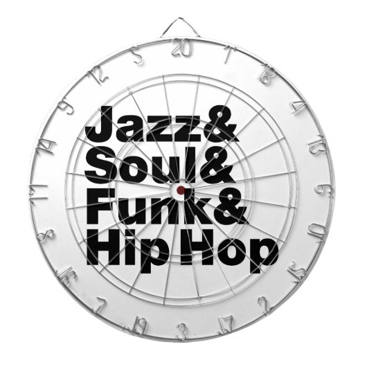 Jazz & Soul & Funk & Hip Hop Dartbord (Voorkant)