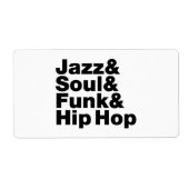Jazz & Soul & Funk & Hip Hop Etiket (Voorkant)