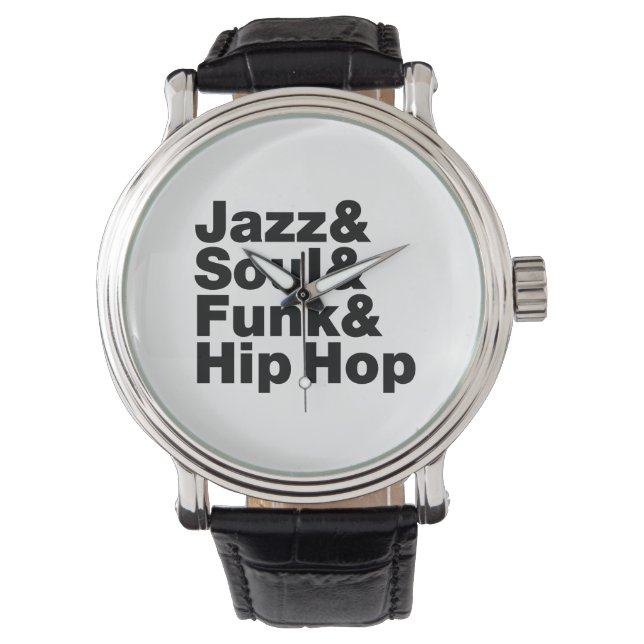 Jazz & Soul & Funk & Hip Hop Horloge (Voorkant)