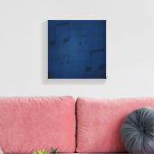 Jazz sur toile bleu enveloppée Imprimer (Insitu(Salon))