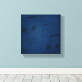 Jazz sur toile bleu enveloppée Imprimer (Insitu (Plancher de Bois))