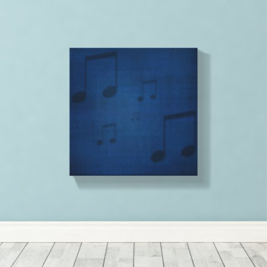 Jazz sur toile bleu enveloppée Imprimer (Insitu (Plancher de Bois))