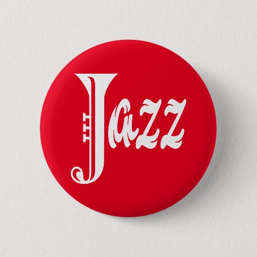 Jazz-teken Ronde Button 5,7 Cm (Voorkant)