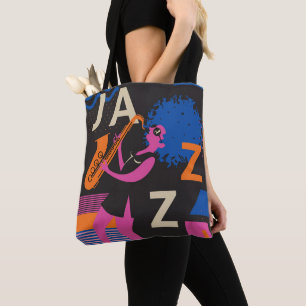 Jazz Theme Saxophone Music Draagtas