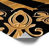 Jazz trio in goud poster (Hoek)