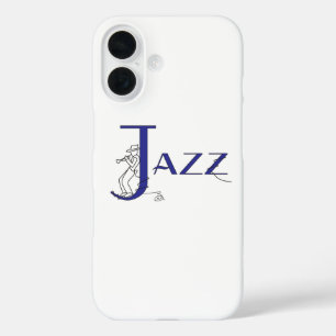 Jazz Trompet Blauwe Telefoonhoes iPhone 16 Hoesje