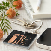 Jazz Trumpet Player Music Sleutelhanger (Voorkant Rechts)