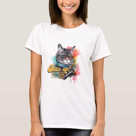 Jazz Up My Life Kat T-shirt (Voorkant)