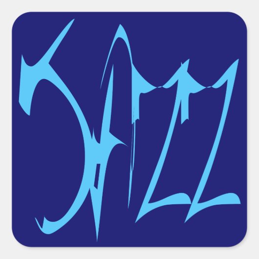 Jazz Vierkante Sticker (Voorkant)