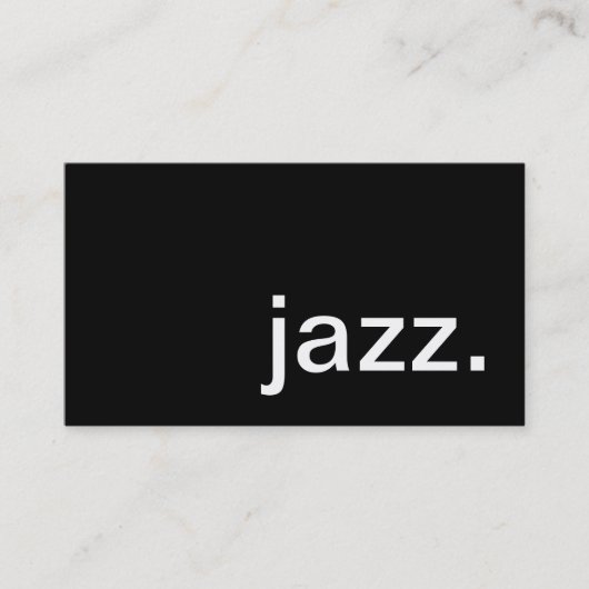 jazz. visitekaartje (Voorkant)