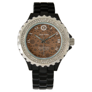 Jazz Watch- dames Chocolade wijzerplaat Horloge