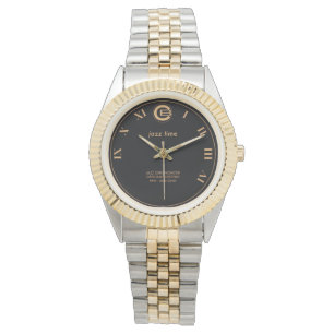 Jazz Watch- zwarte wijzerplaat Horloge