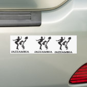 JAZZAMBIA bumpersticker White (Op auto)