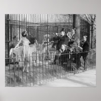 Jazzband in de dierentuin, 1925. Oude foto