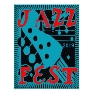 JazzFest Guitar 2019, bewerkt tekst Foto Afdruk
