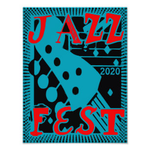JazzFest Guitar 2020, bewerkt tekst Foto Afdruk