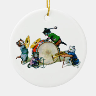 Jazzkatten Keramisch Ornament