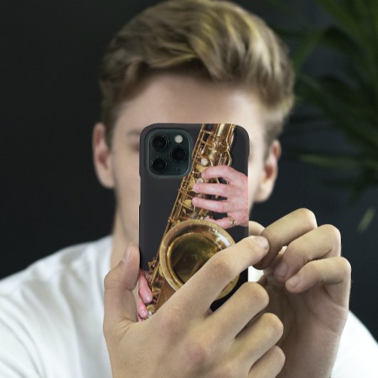 Jazzman die Gold Saxophone foto speelt Case-Mate iPhone Case