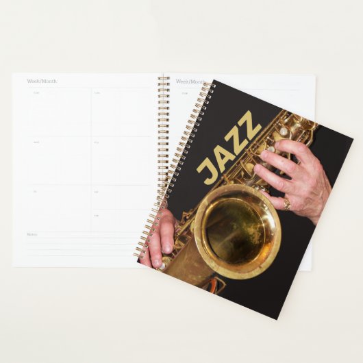 Jazzman Jouer Gold Saxophone Photo (Devant avec enveloppe)