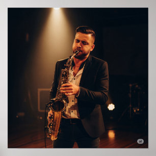 Jazzman Saxofonist Poster