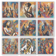 Jazzmuziek Kunststickercollectie