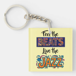 Jazzmuziek liefhebber sleutelhanger