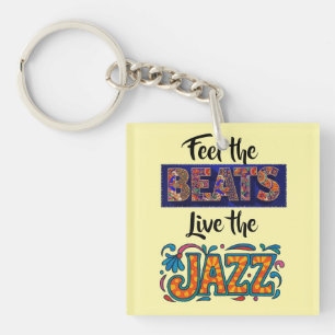 Jazzmuziek liefhebber sleutelhanger