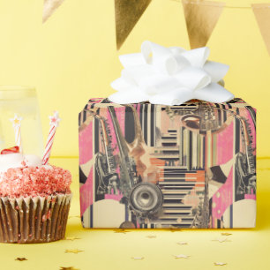 Jazzmuzikant jaren 20 Dadaïstische stijl Cadeaupapier