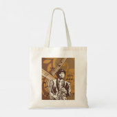 Jazzmuzikant met saxofoon tote bag (Achterkant)