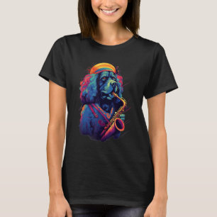 Jazzmuzikant Newfoundland Hondensaxofoon T-shirt