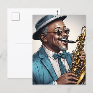 jazzmuzikanten briefkaart