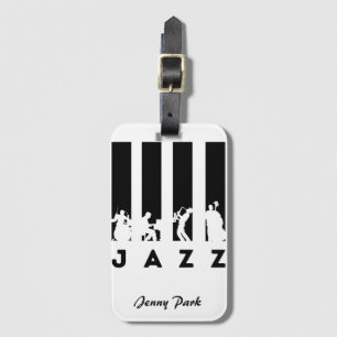 Jazzmuzikanten gepersonaliseerd bagagelabel