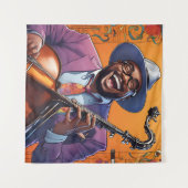 jazzmuzikanten wandkleed (Voorkant (horizontaal))