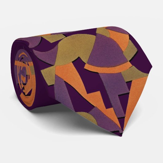 Jazzy Art Deco geometrisch design Stropdas (Opgerold)