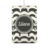 Jazzy Black en White Smelting Zebra Stripes Luchtverfrisser (Voorkant)