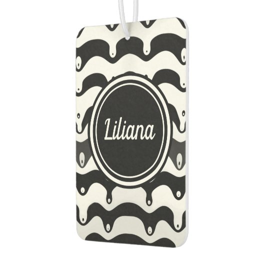 Jazzy Black en White Smelting Zebra Stripes Luchtverfrisser (Links)