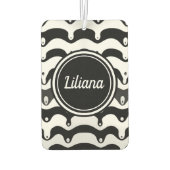 Jazzy Black en White Smelting Zebra Stripes Luchtverfrisser (Achterkant)