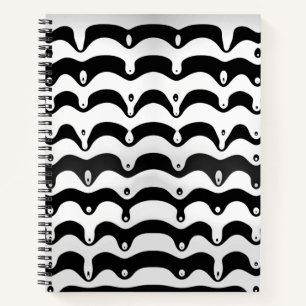 Jazzy Black en White Smelting Zebra Stripes Notitieboek