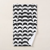 Jazzy Black & White Meling Zebra Stripes (Serviette à main)