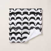 Jazzy Black & White Meling Zebra Stripes (Gant de toilette)