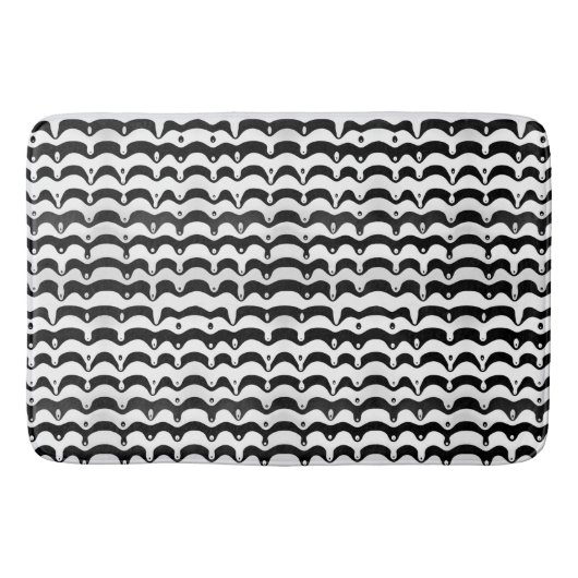 Jazzy Black & White Smelting Zebra Stripes Badmat (Voorkant)