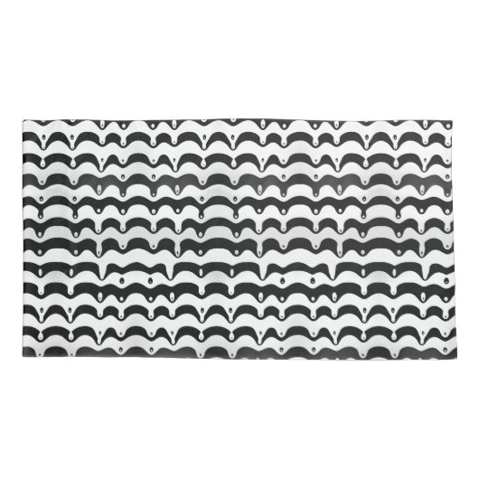 Jazzy Black & White Smelting Zebra Stripes Kussensloop (Achterkant)