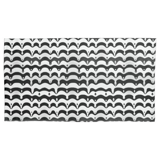 Jazzy Black & White Smelting Zebra Stripes Kussensloop (Voorkant)
