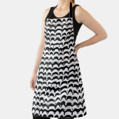 Jazzy Black & White Smelting Zebra Stripes Schort (Insitu)