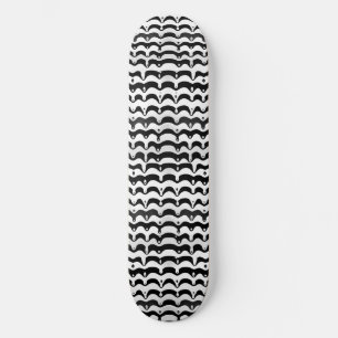 Jazzy Black & White Smelting Zebra Stripes Skateboard