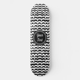 Jazzy Black & White Smelting Zebra Stripes Skateboard
