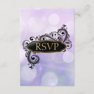Jazzy Blue Bokeh Rsvp Uitnodigingen