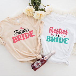 JAZZY Bridal Party T-shirt, Besties van de Bride T-shirt
